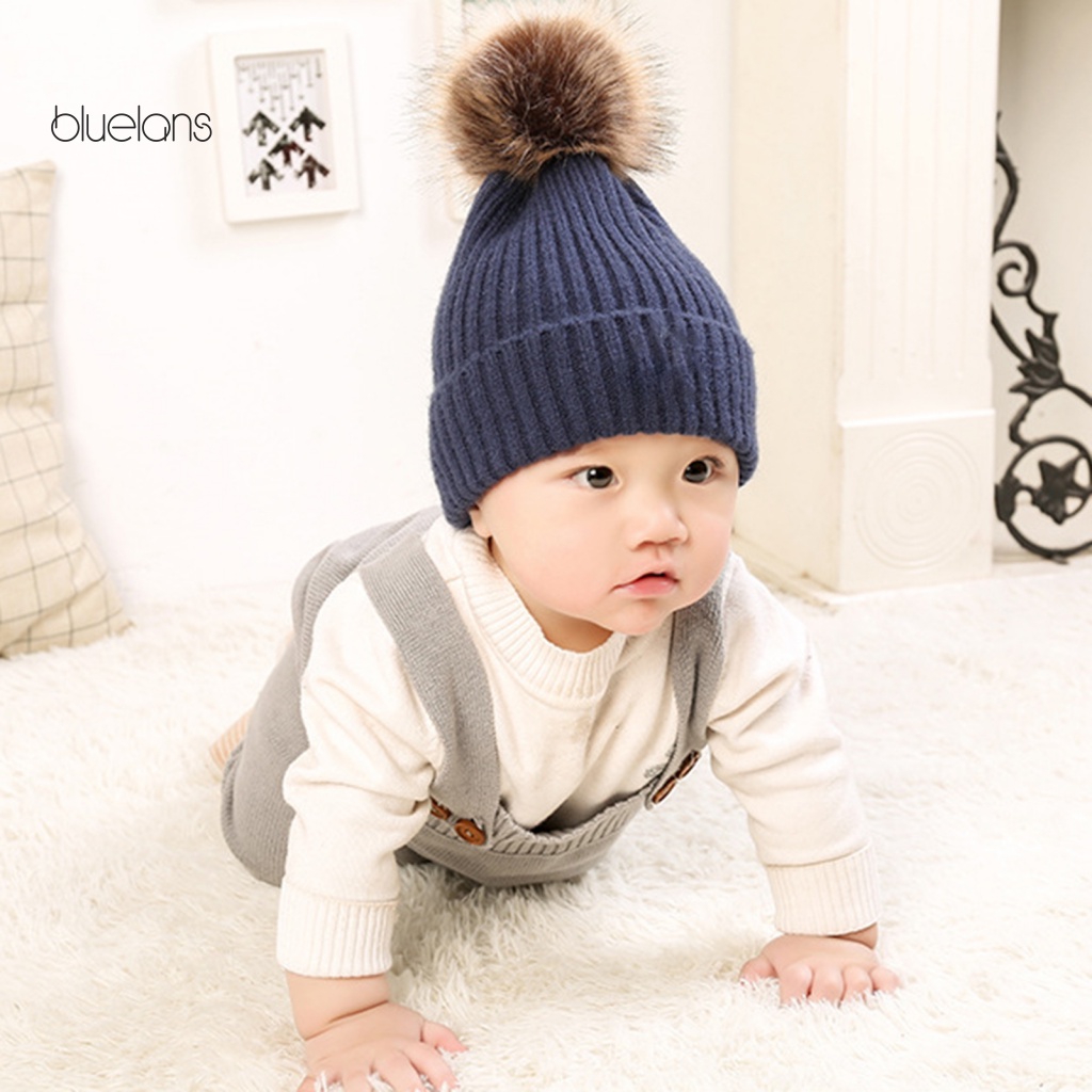 Mũ Len Beanie Mềm Mại Giữ Ấm Cho Bé