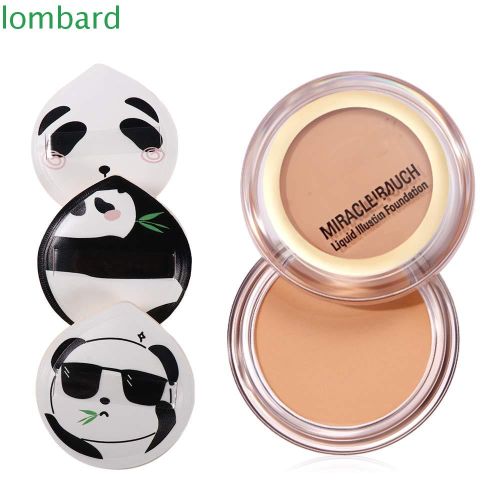 LOMBARD Bông Mút Trang Điểm Bằng Cotton Hình Gấu Trúc Dễ Thương Cho Người Mới Bắt Đầu