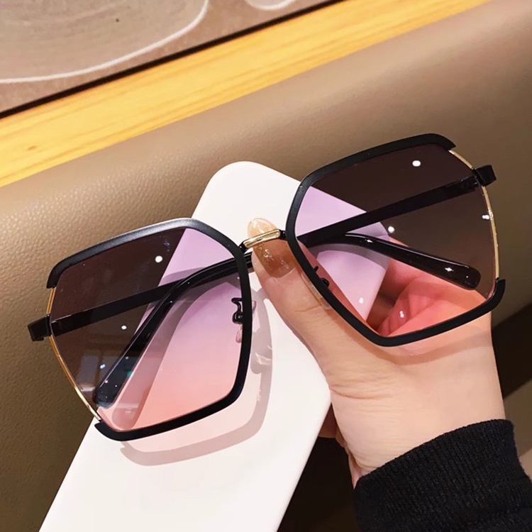 Kính Mát Gọng Vuông Kim Loại Thời Trang Cho Nam Nữ