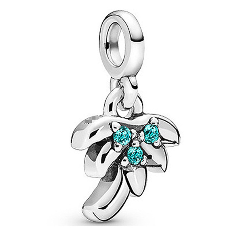 Hạt Charm Màu Xanh Lá / Bạc Phong Cách Vintage Phù Hợp Làm Trang Sức Cho Nữ