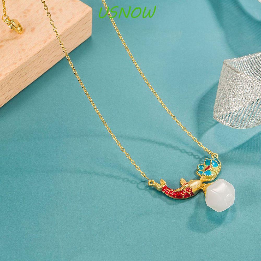 USNOW Dây Chuyền Mặt Hoa Phong Cách Cổ Điển Sang Trọng Cho Nữ