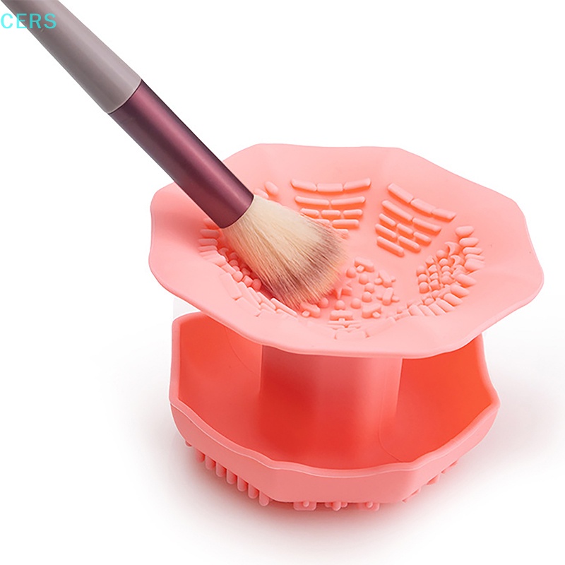 Dụng Cụ Làm Sạch Cọ Trang Điểm Bằng Silicon Mềm Có Thể Gập Lại