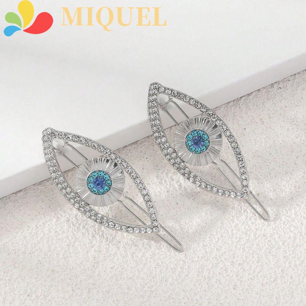 MIQUEL Kẹp Tóc Mái Bằng Kim Loại Đính Đá Thanh Lịch Cho Trẻ Em