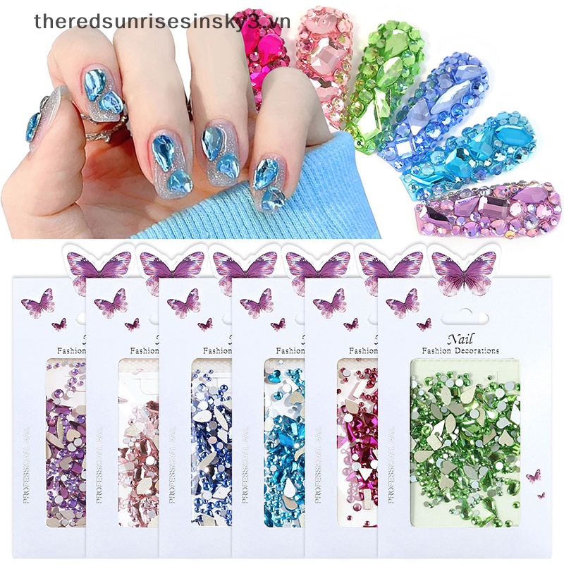 1 Túi Phụ Kiện Đính Trang Trí Móng Tay Nghệ Thuật Thời Trang