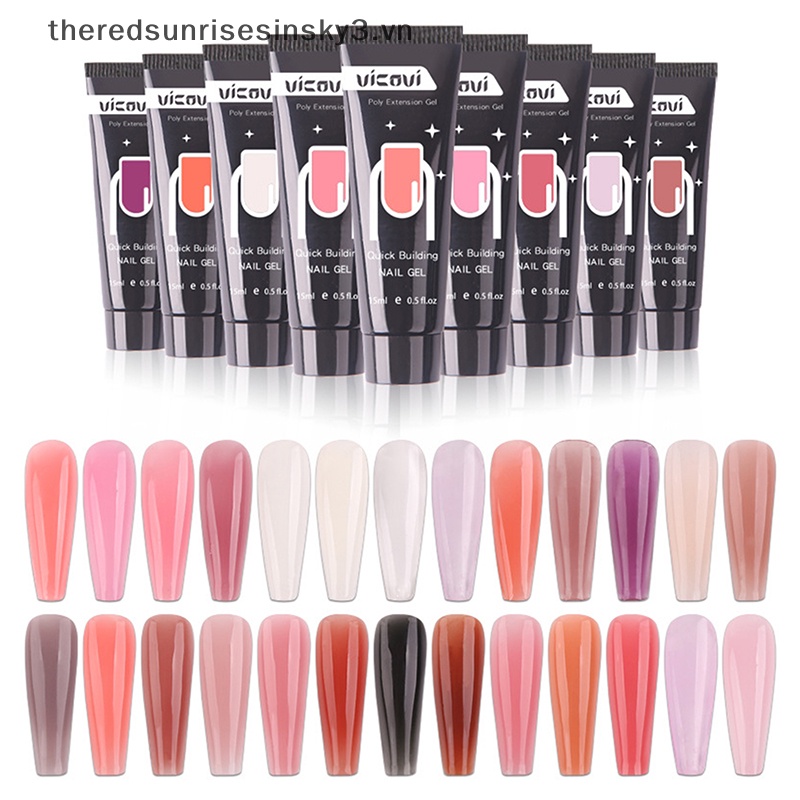 Gel Poly Acrylic Trong Suốt Nối Dài Móng Tay Nhanh Chóng 15ml