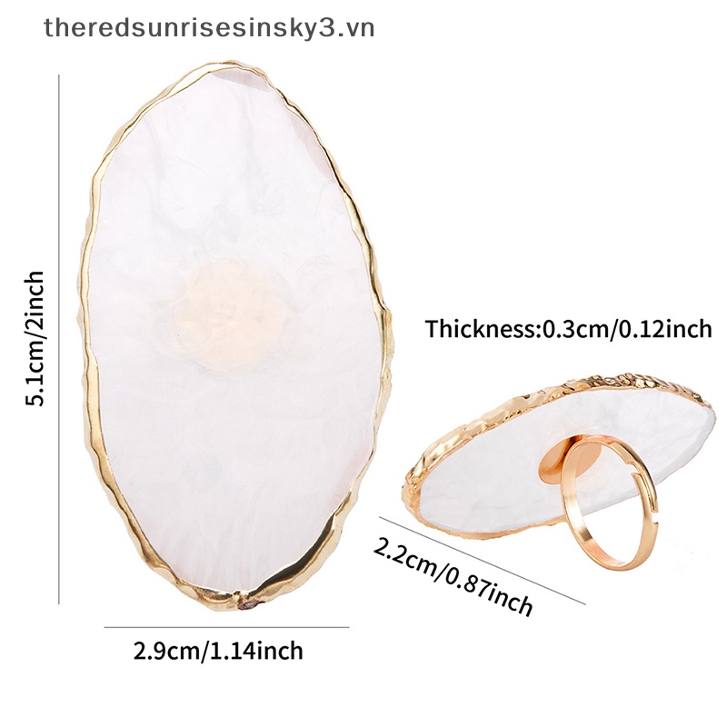 1 Nhẫn Đeo Ngón Tay Bằng Resin Thời Trang DIY