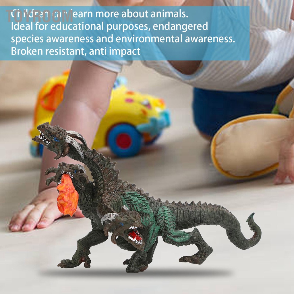 ToyRoom Mô Phỏng Hình Khủng Long 3 Đầu Phun Lửa Sống Động Như Thật Bộ Sưu Tập Vật Kỷ Jura Đồ Chơi Giáo Dục