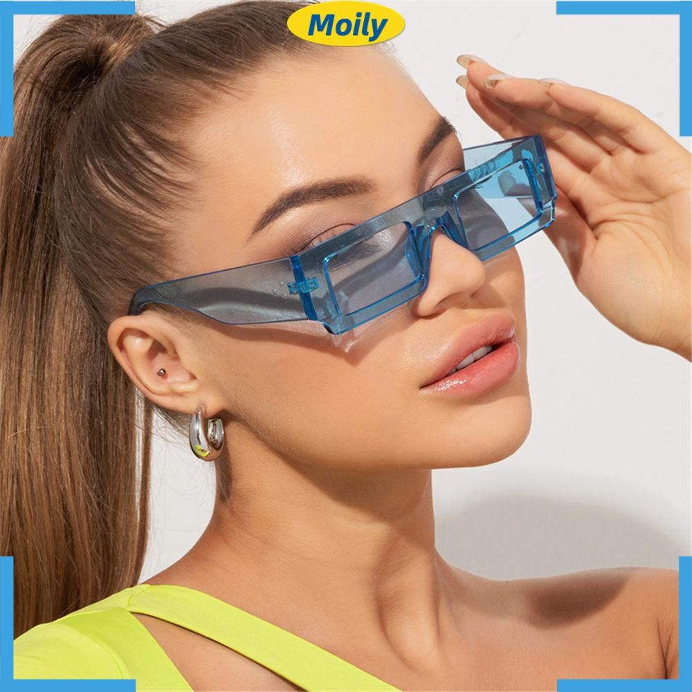 MOILYVN Kính Mát Vuông Chống Tia UV400 Màu Sắc Kẹo Ngọt Xinh Xắn