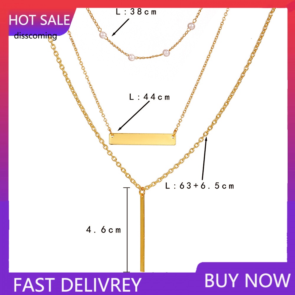 Áo Thun In Hình SL SL SL Thời Trang Năng Động| Vòng cổ Ba Lớp Đính Ngọc Trai Hình Vuông Phong Cách Mới