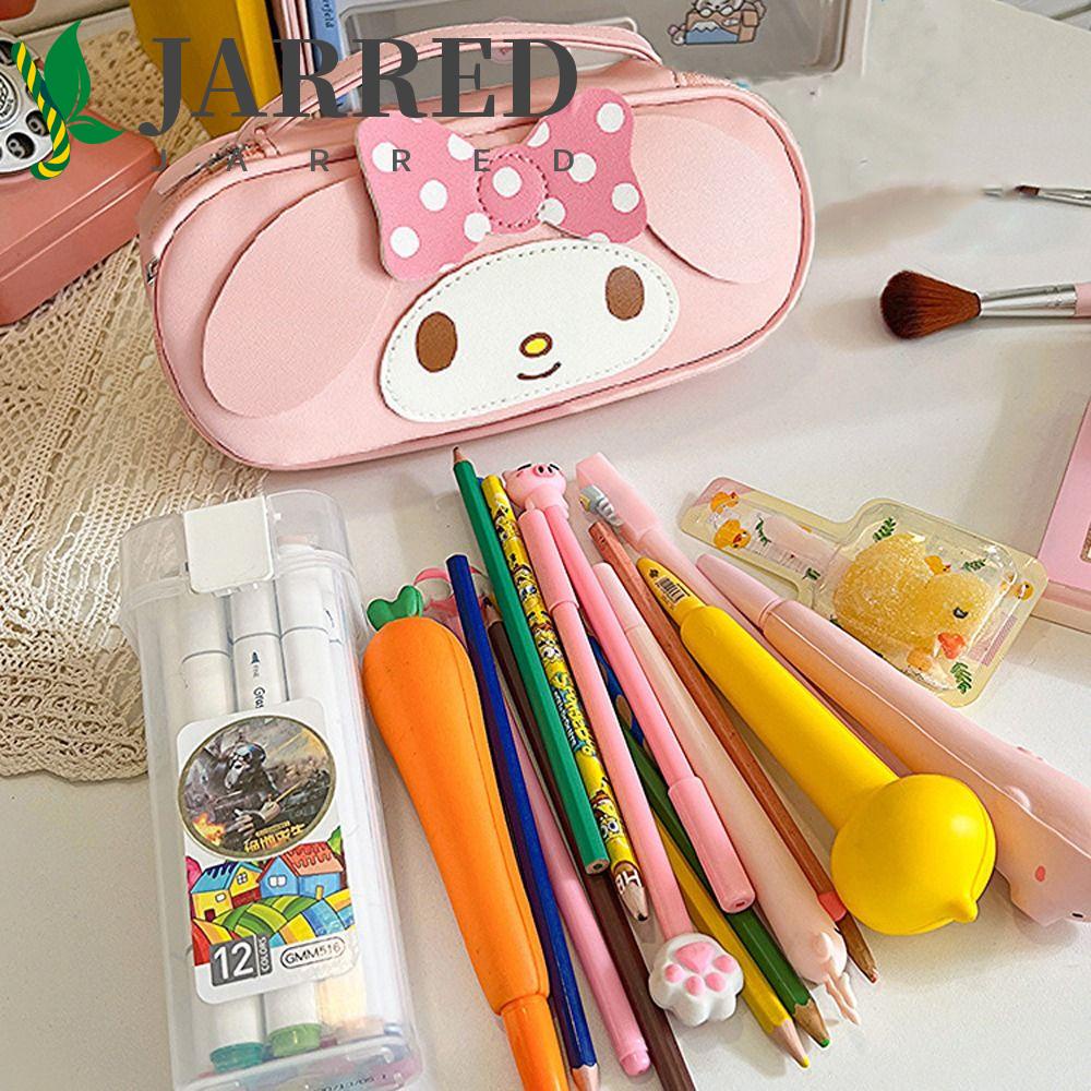 JARRED Túi Đựng Mỹ Phẩm Kuromi Bằng Da PU Chống Thấm Nước Họa Tiết Hoạt Hình Dễ Thương