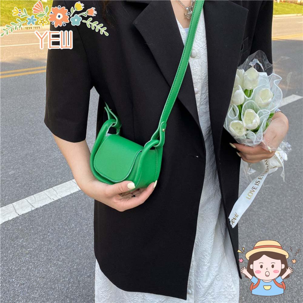 YEW Túi Đeo Chéo Nhỏ Màu Trơn Thời Trang Xu Hướng