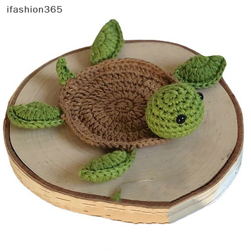 [ifashion365] Đế Lót Cốc Dệt Kim Hình Rùa Dễ Thương Lót Tách Trà Cho Tiệc Halloween