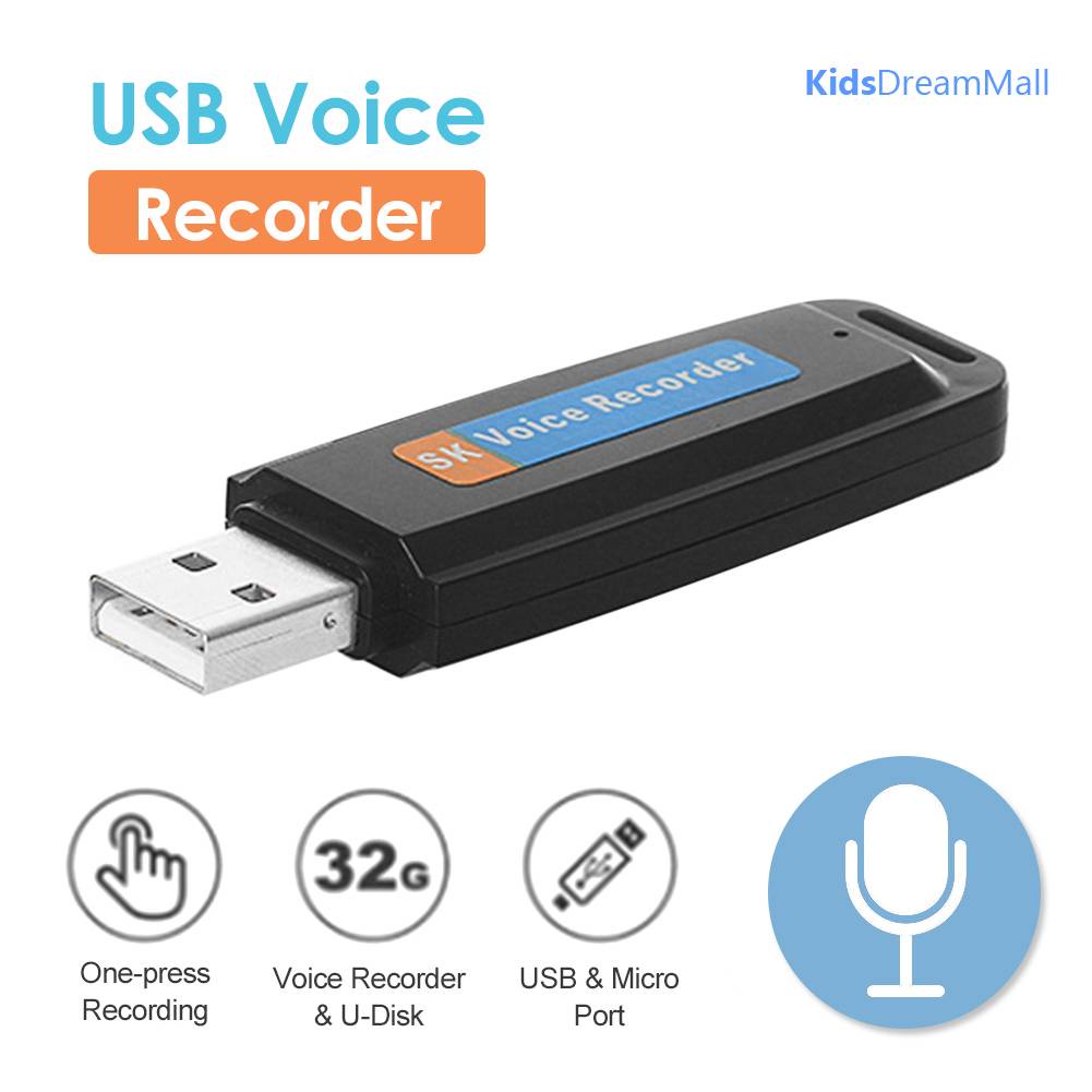 Máy Ghi Âm SK001 Cổng USB Hỗ Trợ Thẻ TF
