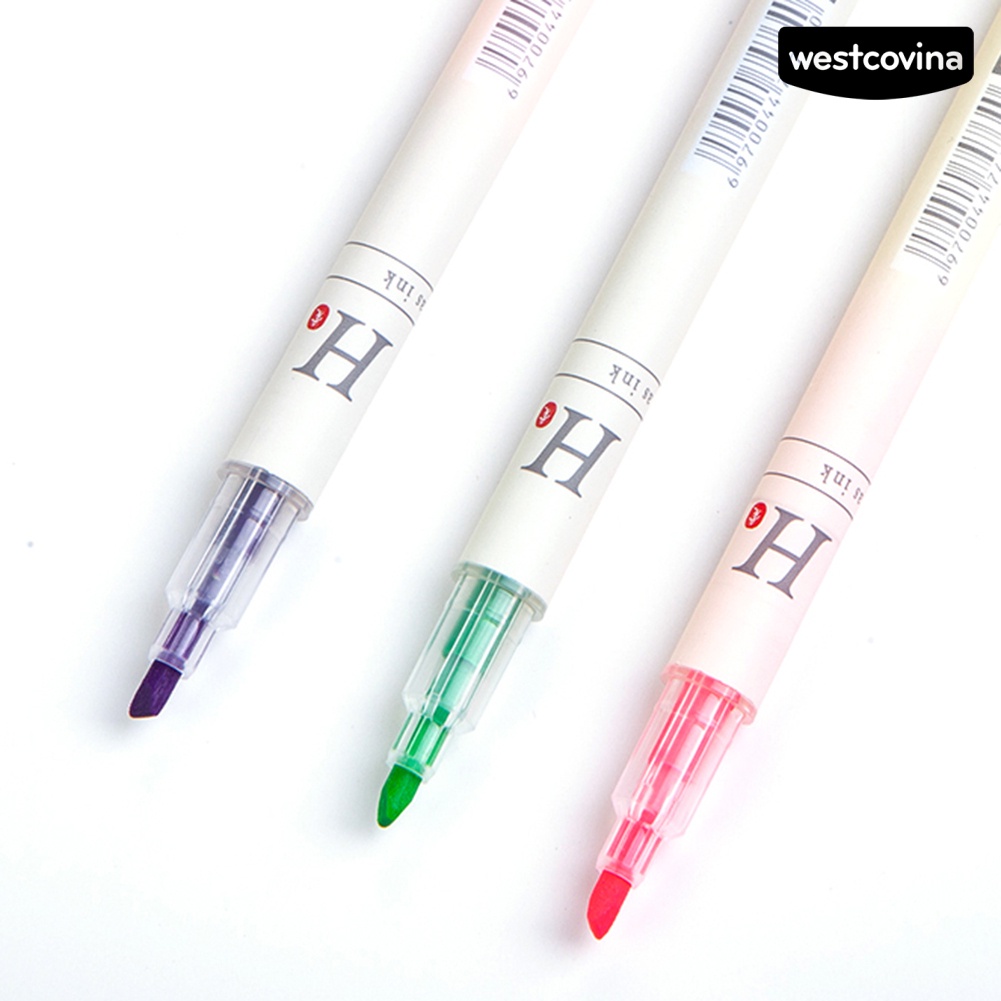 [WSTN] [WSTN]✎Bút Đánh Dấu Hai Đầu 6 Màu Dạ Quang