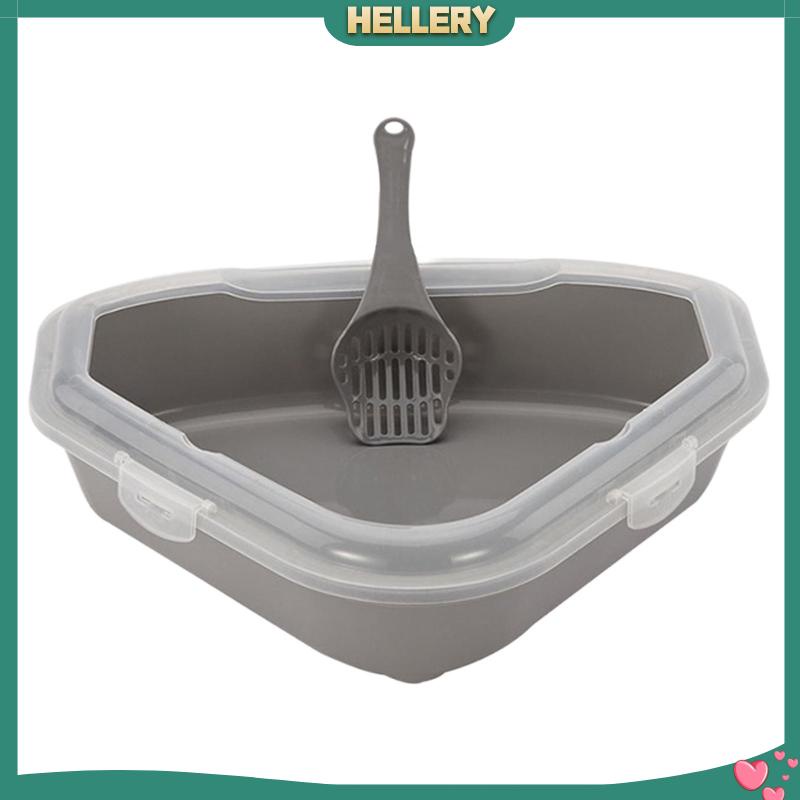 Khay Đựng Cát Vệ Sinh Hình Tam Giác Gắn Góc Giường Cho Mèo Cưng