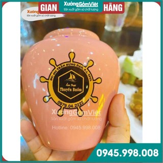 Chum mini đủ màu thích hợp đựng thức uống và trồng cây cảnh dung tích 400ml-hàng gốm bát tràng cao cấp loại 1-XGV