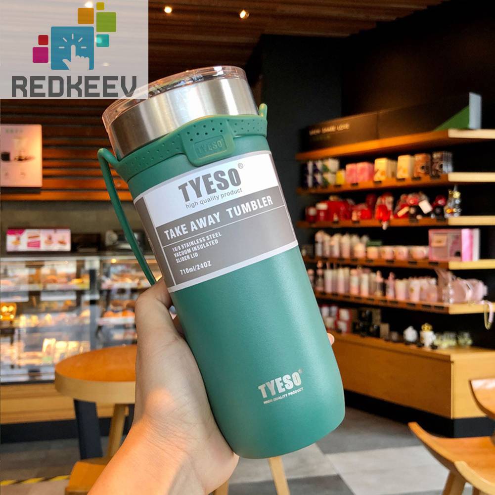 Bình Đựng Nước Cách Nhiệt 550ml / 710ml Có Quai Cầm Và Ống Hút