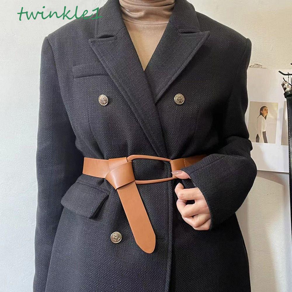 TWINKLE Thắt Lưng Da PU Phong Cách Retro Thời Trang Cho Nữ