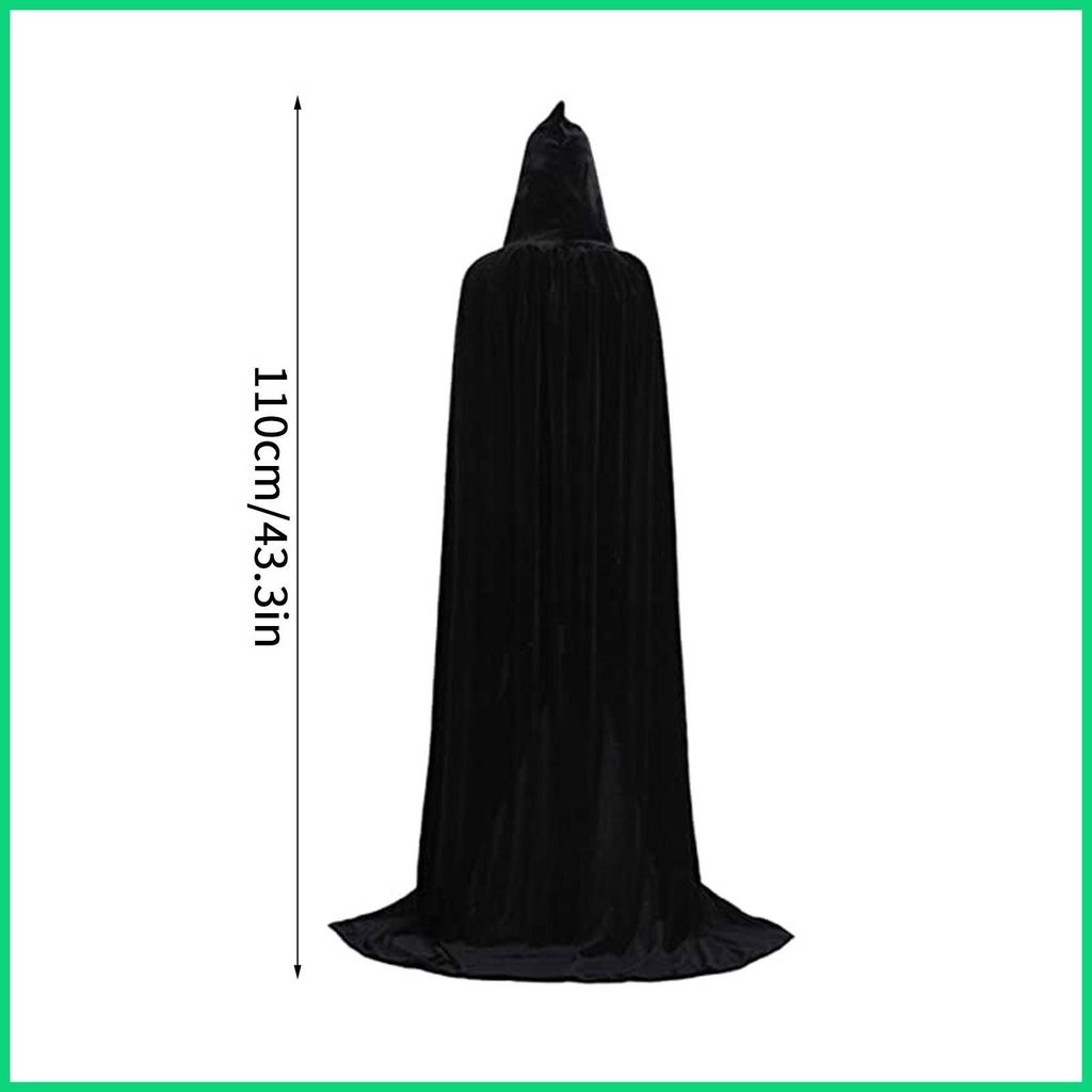 Áo Choàng Nhung Dài Có Mũ Trùm Đầu Hóa Trang Halloween Giáng Sinh