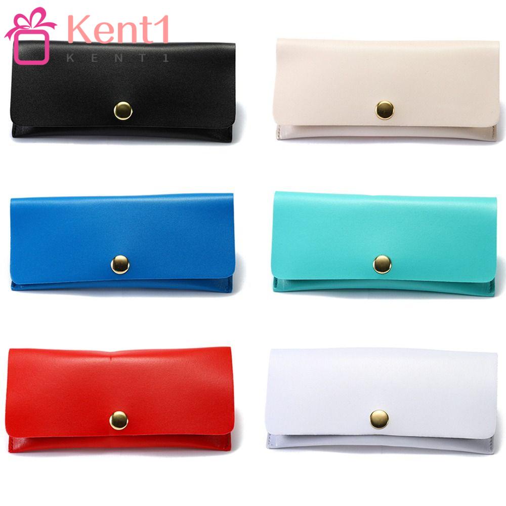 KENT1 Hộp Đựng Mắt Kính Bằng Da PU Màu Trơn Có Thể Gấp Gọn Tiện Dụng Cho Nam Và Nữ