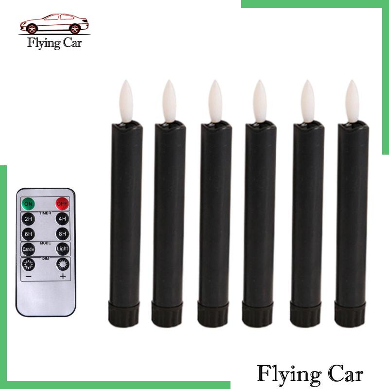 Bộ 6 Nến Đèn LED 3D Không Lửa Kèm Điều Khiển Từ Xa Trang Trí Bàn Tiệc Cưới / Valentine