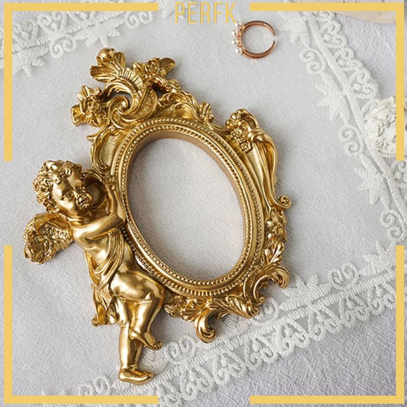 Phụ Kiện Trang Trí Chụp Ảnh Bằng Resin Màu Vàng Đồng Phong Cách Baroque Cổ Điển