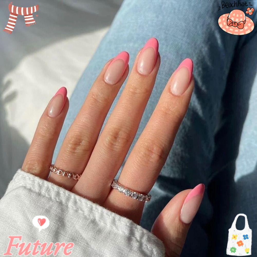 FUTURE Móng Tay Giả Đầu Nhọn Có Độ Dài Trung Bình Che Phủ Toàn Diện Thời Trang Cho Nữ