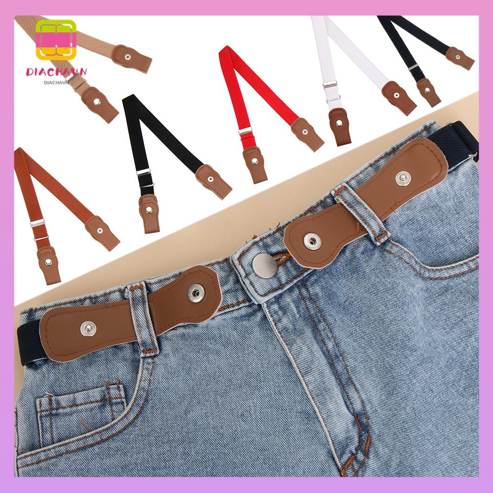 DIACHAVN Thắt Lưng Vải Canvas Co Giãn Không Khóa Thời Trang Cho Bé