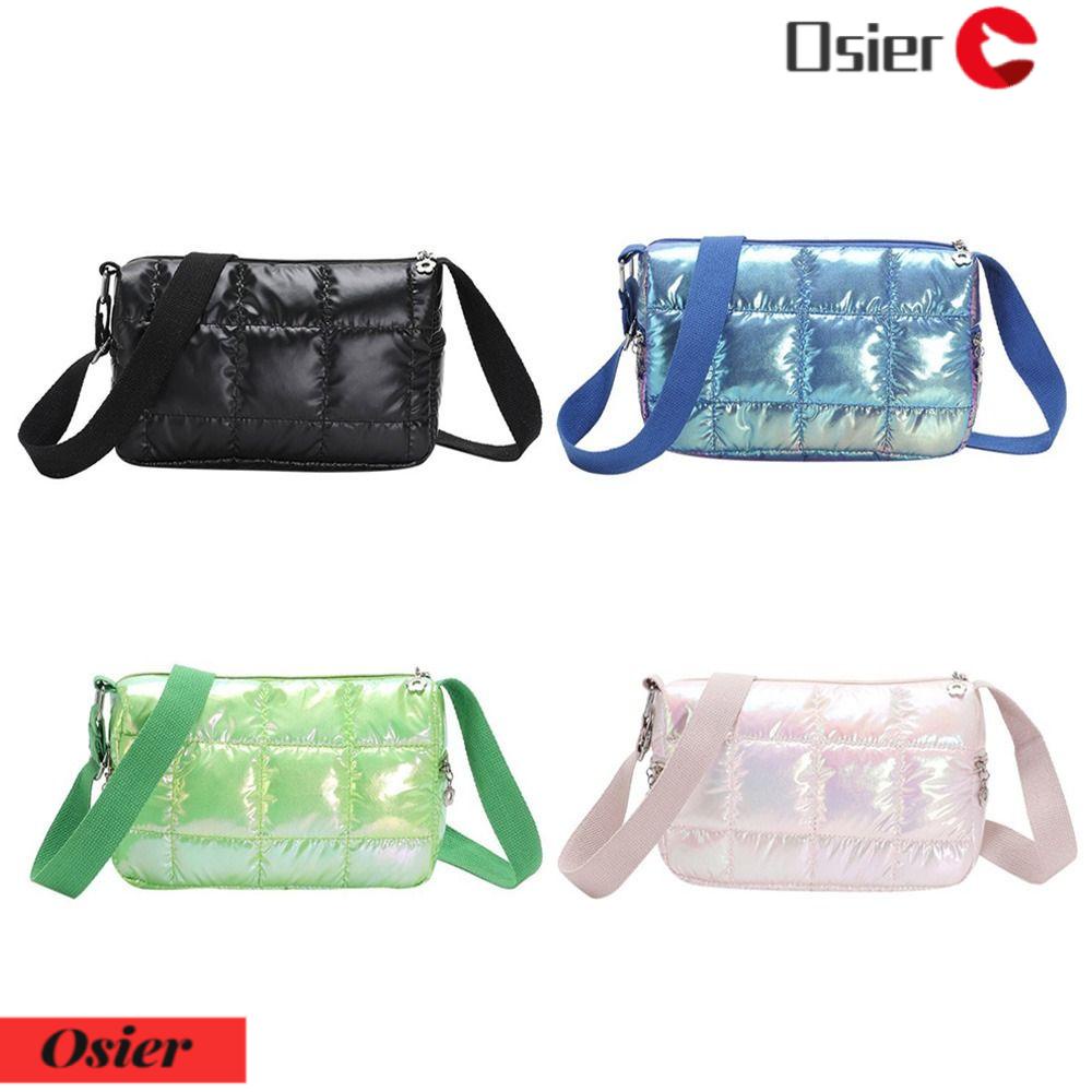 OSIER1 Túi Đeo Vai Màu Trơn Đệm Cotton Gọn Nhẹ Thời Trang Cho Nữ