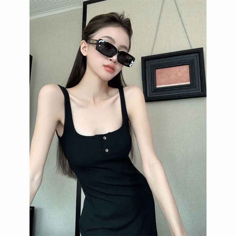 Cozok Đầm Dài Trung Bình Không Tay Thời Trang Gợi Cảm Và Gợi Cảm