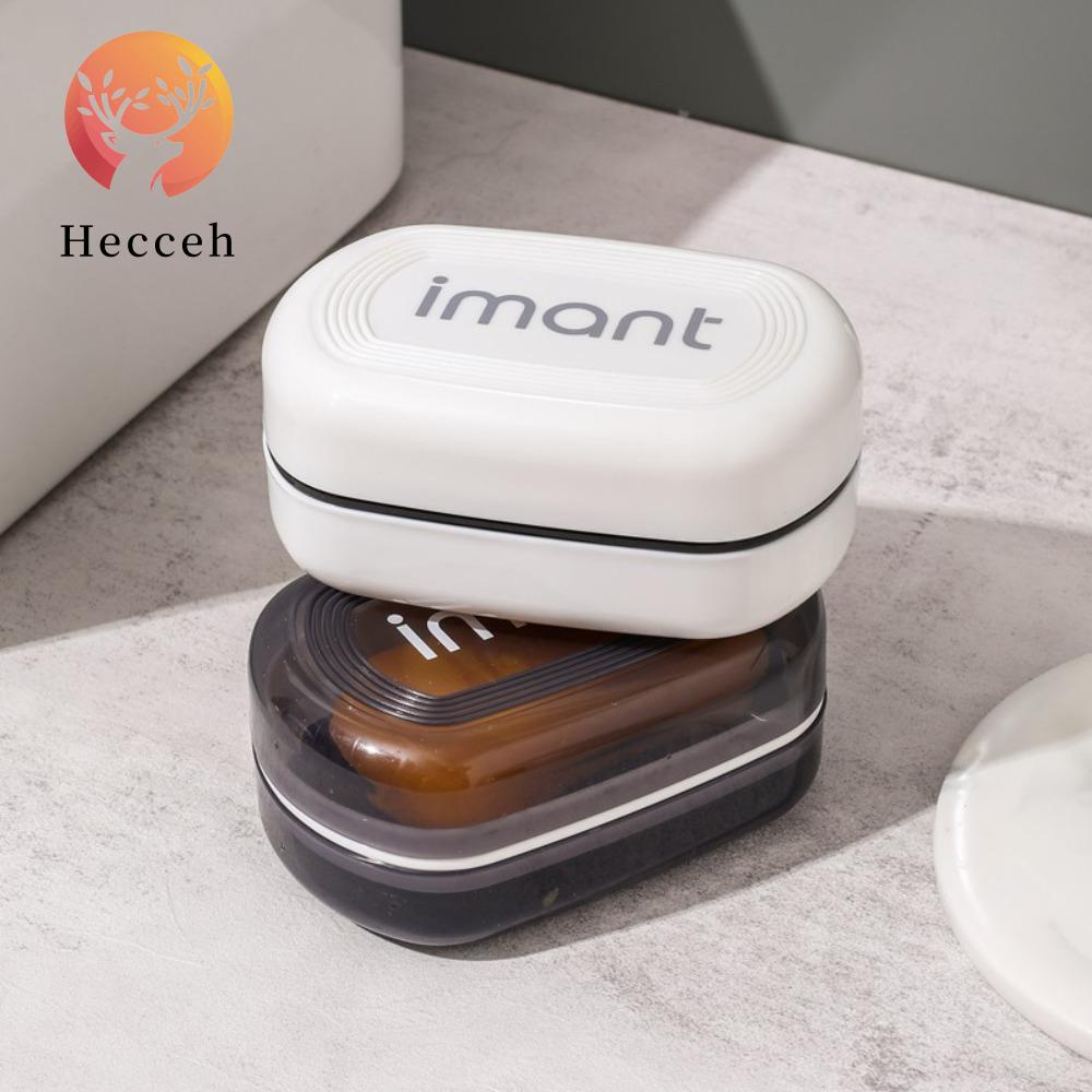 HECCEH Khay Đựng Xà Phòng Hai Tầng Di Động Tiện Dụng Cho Nhà Vệ Sinh
