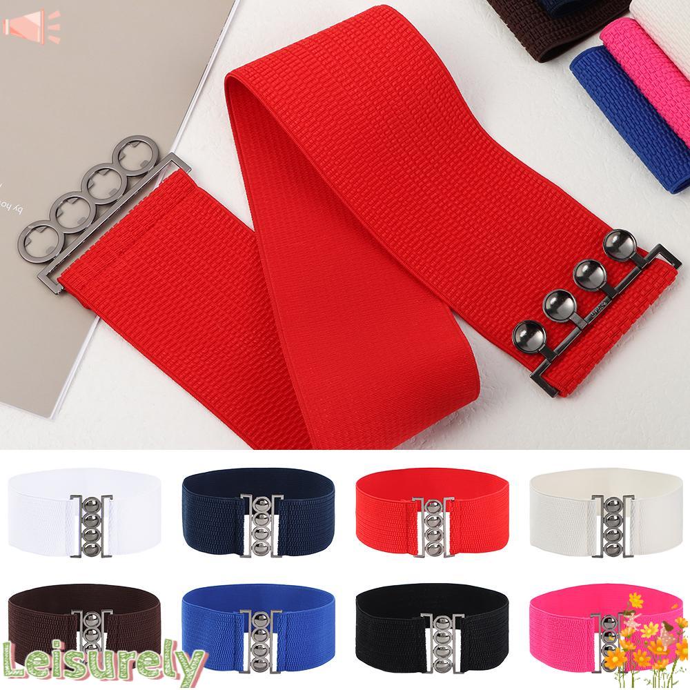 LEILY Thắt Lưng Bản Rộng Co Giãn Cho Nữ