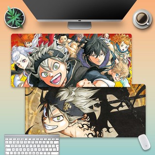 Black Clover mouse pad oversized office keyboard pad computer desk pad simple girl heart small medium