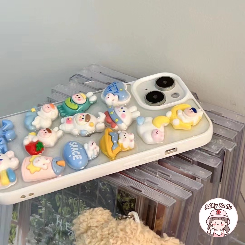 Ốp Điện Thoại TPU Mềm Hình Thỏ / Phi Hành Gia / Cà Rốt 3D Lấp Lánh Kiểu Hàn Quốc Cho IPhone 14 Pro Max 12 11 Pro Max XS XR