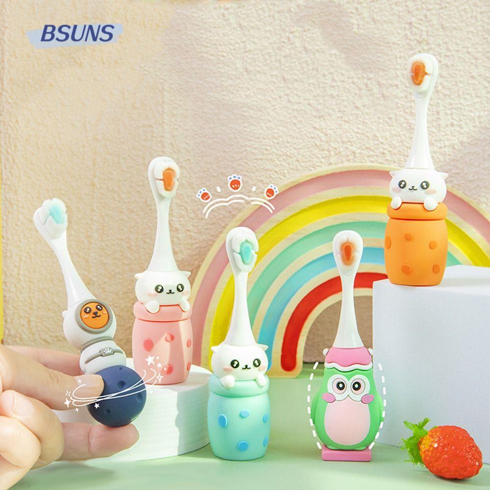 BSUNS Bàn Chải Đánh Răng Bằng Nhựa Màu Sắc Kẹo Ngọt Hình Gấu / Phi Hành
