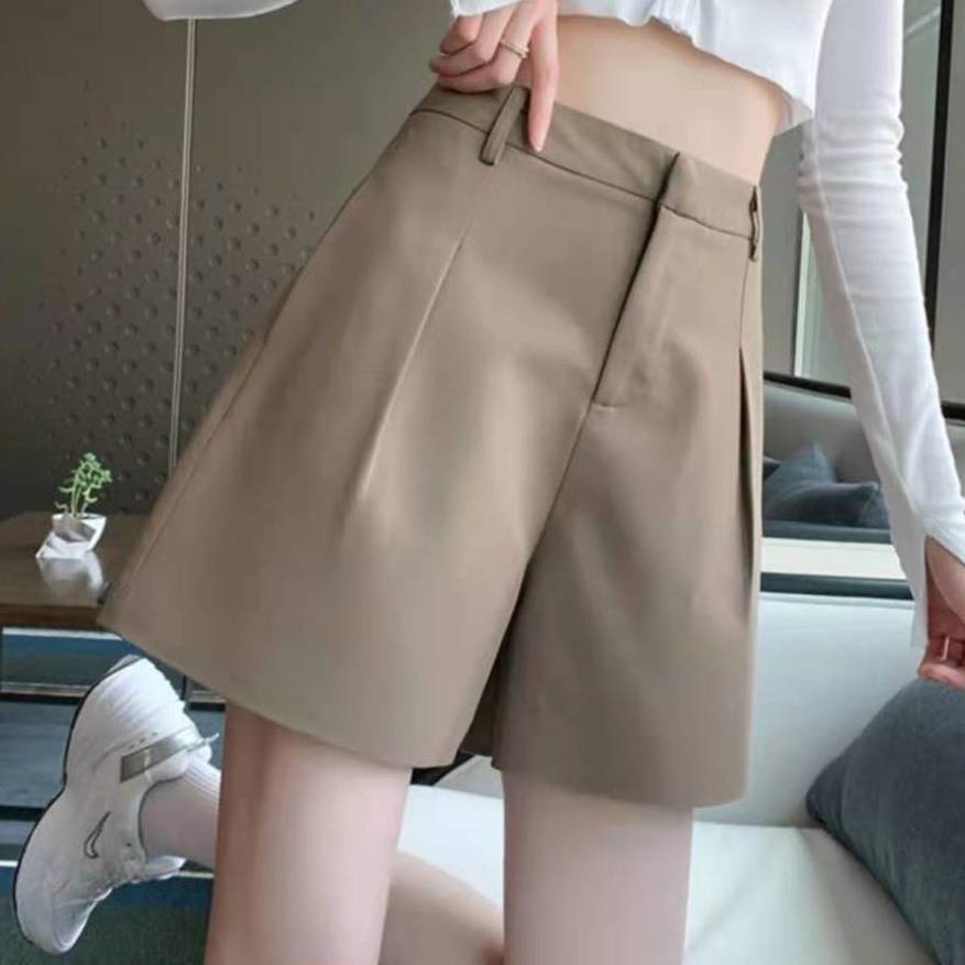 Quần Short Thể Thao Màu Đen Lưng Cao Dáng Chữ a Thời Trang Mùa Hè 2023 Cho Nữ