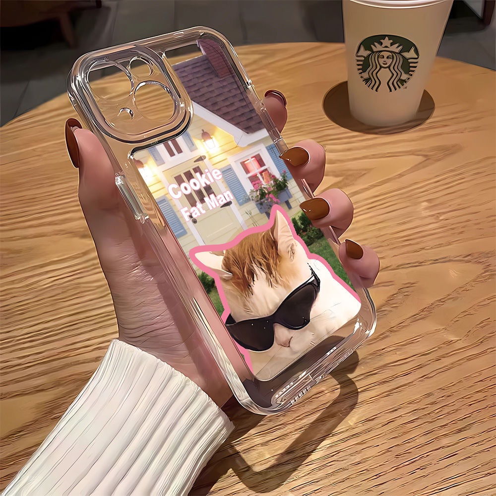 Ốp Điện Thoại Mềm Hình Mèo Đeo Kính Mát 38WT Cho Iphone 11iPhone14Promax12 138p 11Iphone14Promax