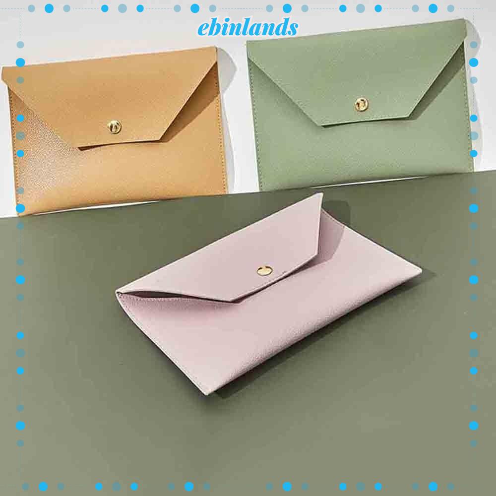 EBINLANDS Túi Da Đựng Cọ Trang Điểm Son Môi Hai Mặt Sức Chứa Lớn