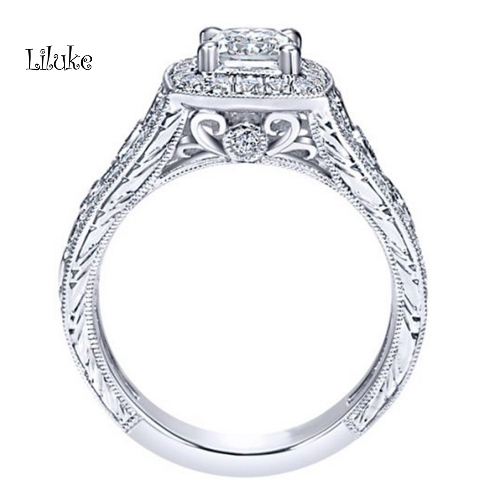 Nhẫn Đồng Đính Đá Họa Tiết Hoa Thời Trang Cho Nữ