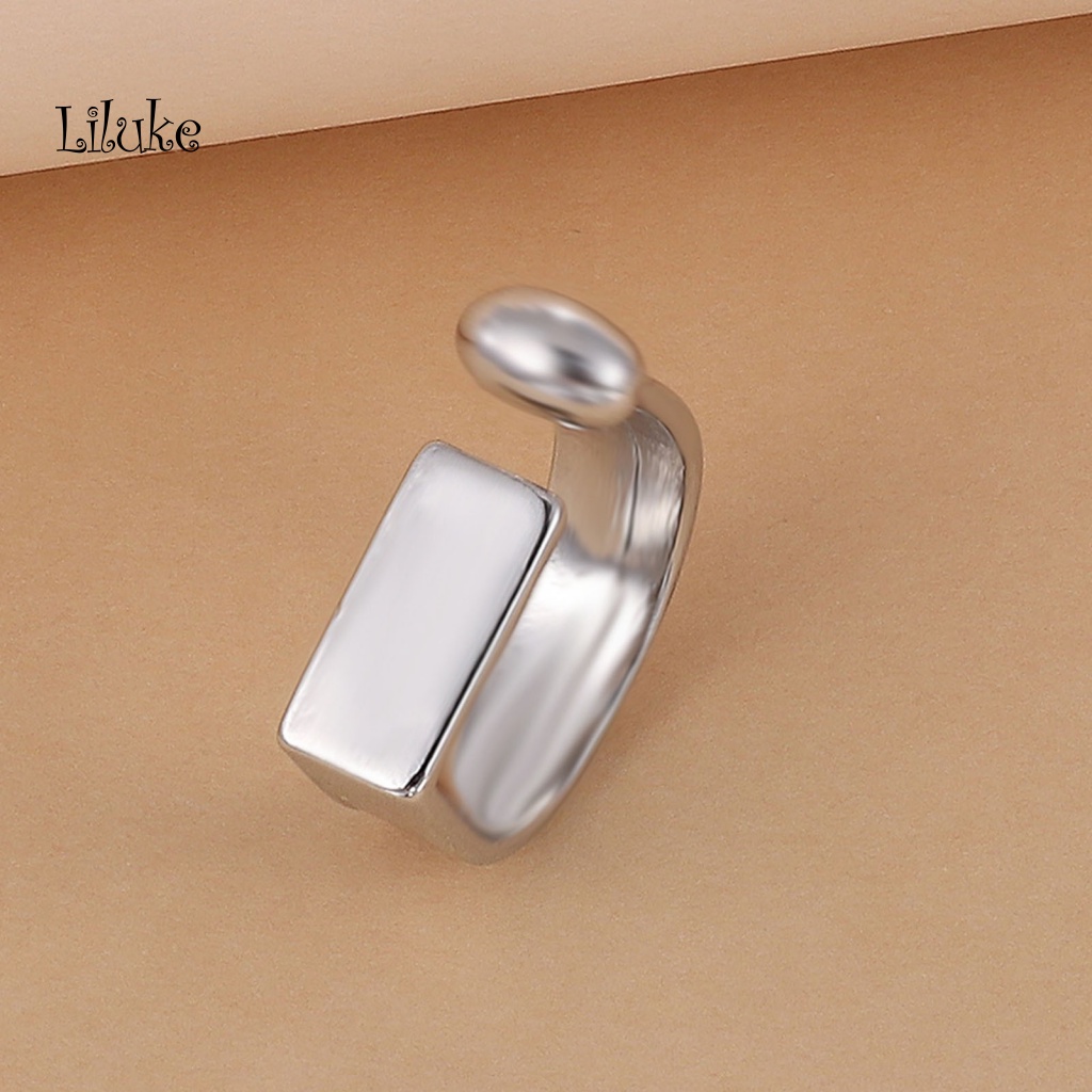 Nhẫn Hợp Kim Màu Trơn Kiểu Dáng Đơn Giản Thời Trang Cho Nữ