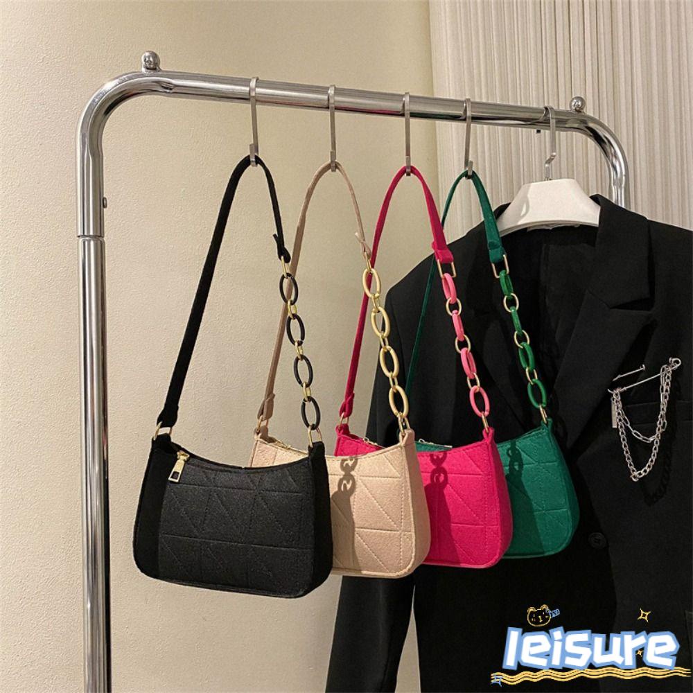 LEISURE Túi Xách Mini Màu Trơn Siêu Nhẹ Thời Trang Cho Nữ