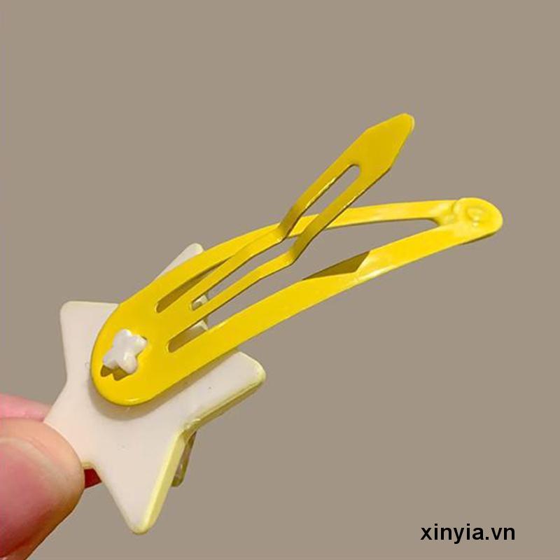 Kẹp Tóc y2k Hình Ngôi Sao Năm Cánh Màu Sắc Ngọt Ngào Cá Tính Dành Cho Nữ
