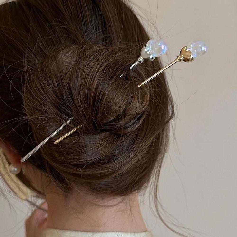 ANEMONE Trâm Cài Tóc Đính Hạt Vỏ Kim Loại Nhiều Màu Kiểu Hán Phục Trung Hoa Cổ Điển Cho Nữ