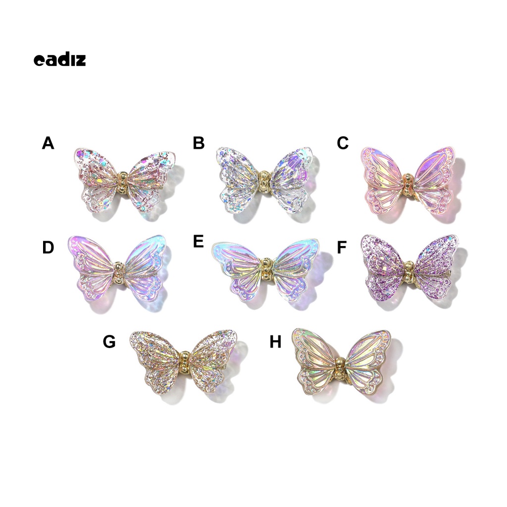 Bộ 3 Phụ Kiện Trang Trí Móng Tay Hình Bươm Bướm Xinh Xắn Chống Thấm Nước