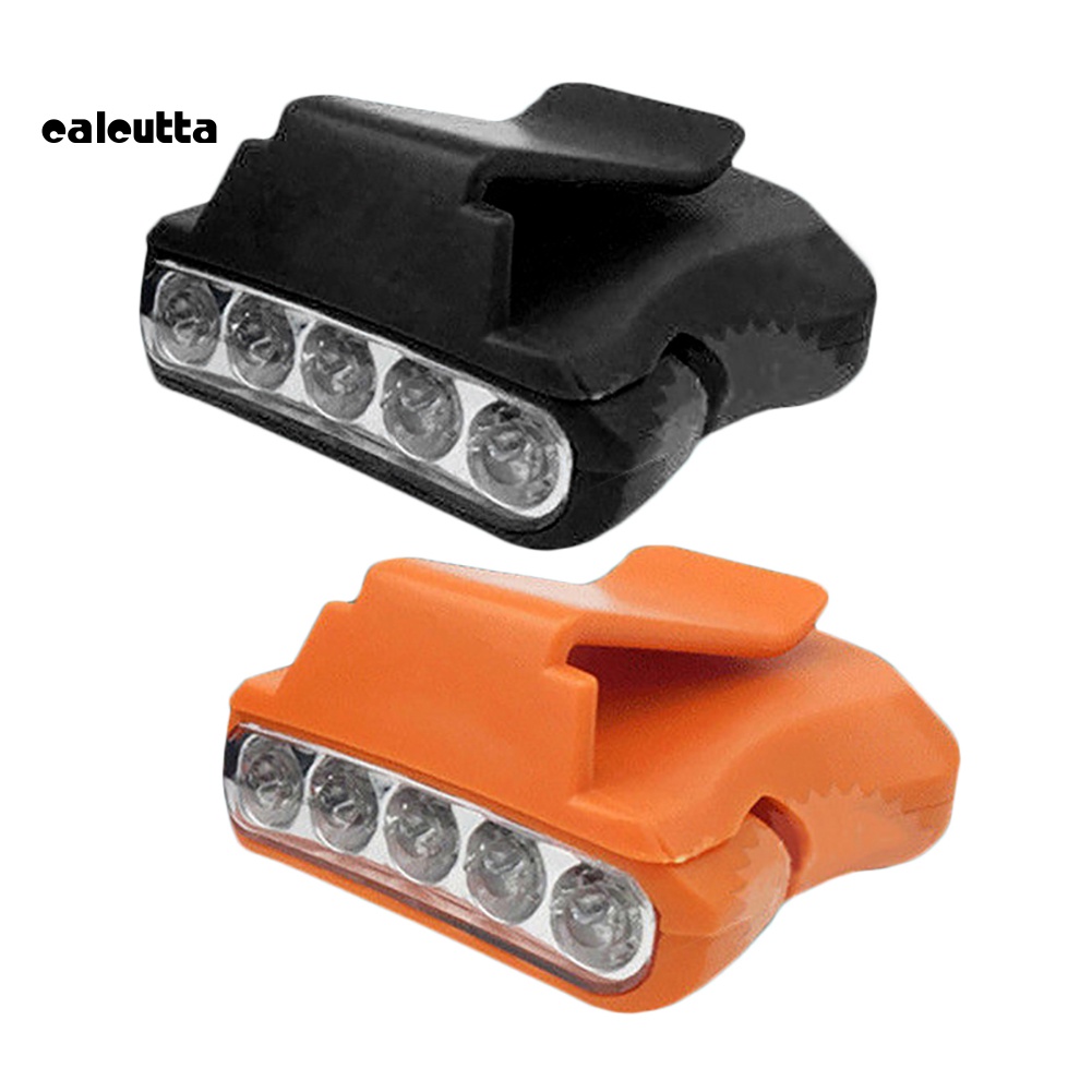 Đèn Led 5 Bóng Có Kẹp Gắn Mũ Lưỡi Trai Dùng Khi Đi Câu Cá / Cắm Trại / Leo Núi