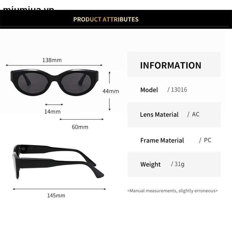 Miumiua🕶Mắt kính mát gọng chữ nhật thời trang hè dành cho nam nữ đi du lịch mã