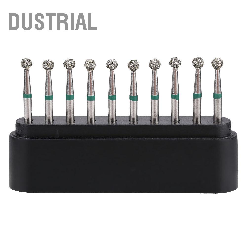 Dustrial 10 cái Nha khoa Thép không gỉ Tay cầm tròn 1.6mm Mũi khoan kim cương nha