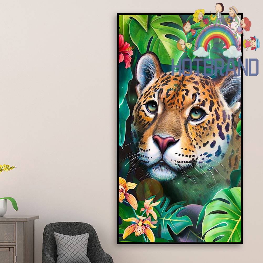 Tranh Đính Đá Kim Cương Toàn Bộ 5D DIY Hình Vẽ Báo