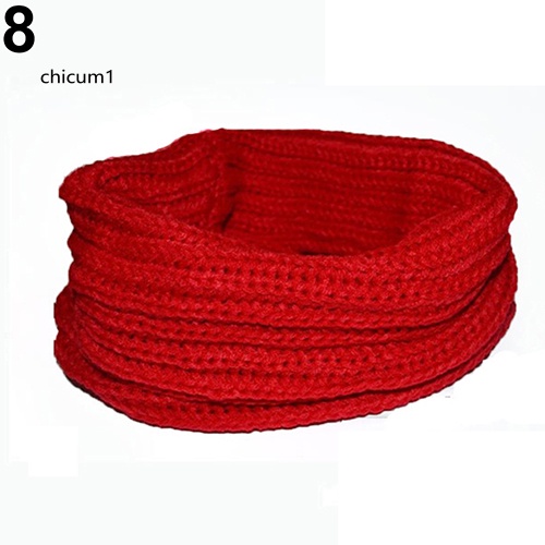 Khăn Choàng Cổ Dệt Kim Màu Trơn Thời Trang Thu Đông Cho Nam Và Nữ