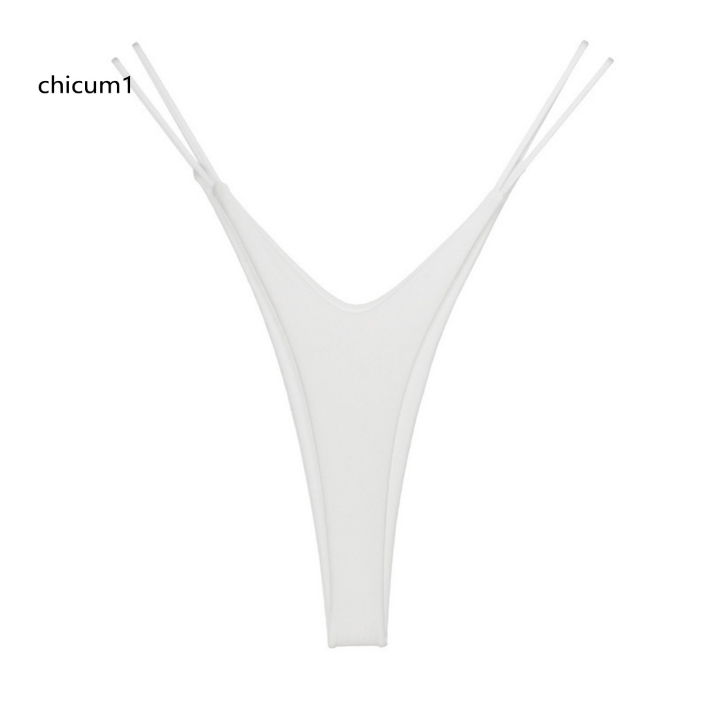 Quần Lót Hai Dây Lưng Thấp Co Giãn Màu Sắc Trơn Quyến Rũ Cho Nữ